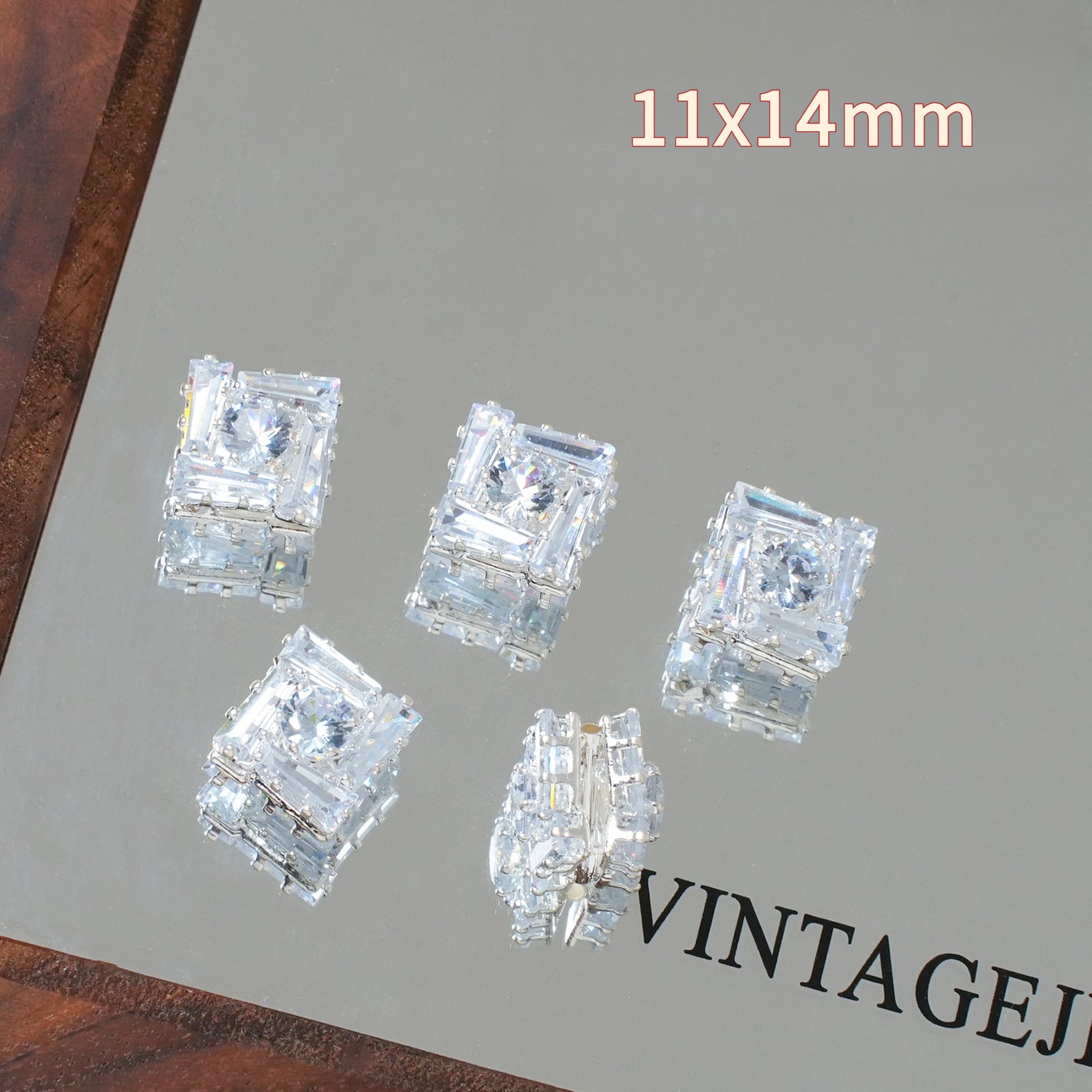 Colorful Zircon Spacer Beads – Bow & Flower DIY Jewelry