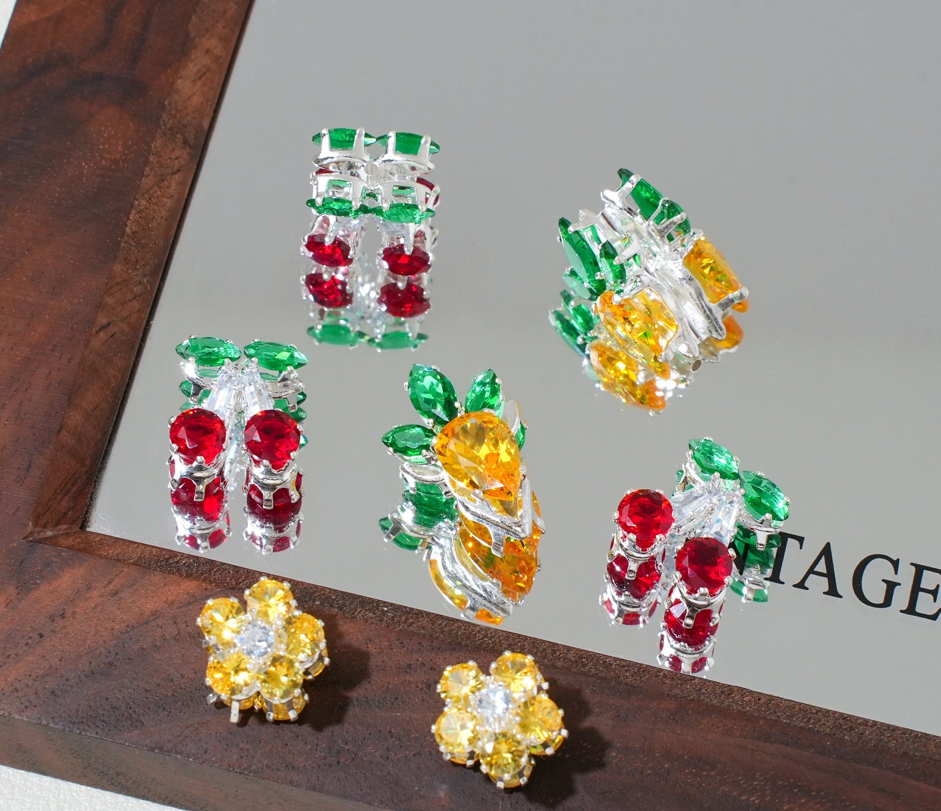 Colorful Zircon Spacer Beads – Bow & Flower DIY Jewelry
