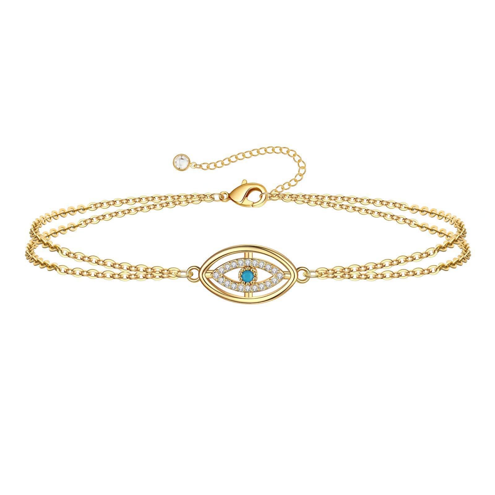 Devil's Eye & Natural Stone Bracelet Collection | 18K Gold Plated Stainless Steel