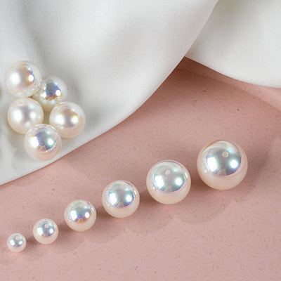 Aurora Imitation Mabe Pearl Beads – Straight Hole & Half-Hole | 6–16mm | DIY Jewelry