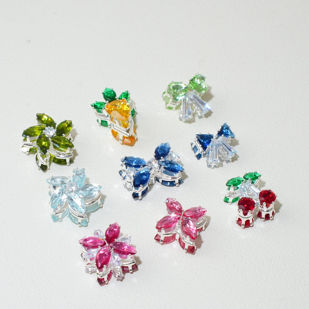 Colorful Zircon Spacer Beads – Bow & Flower DIY Jewelry