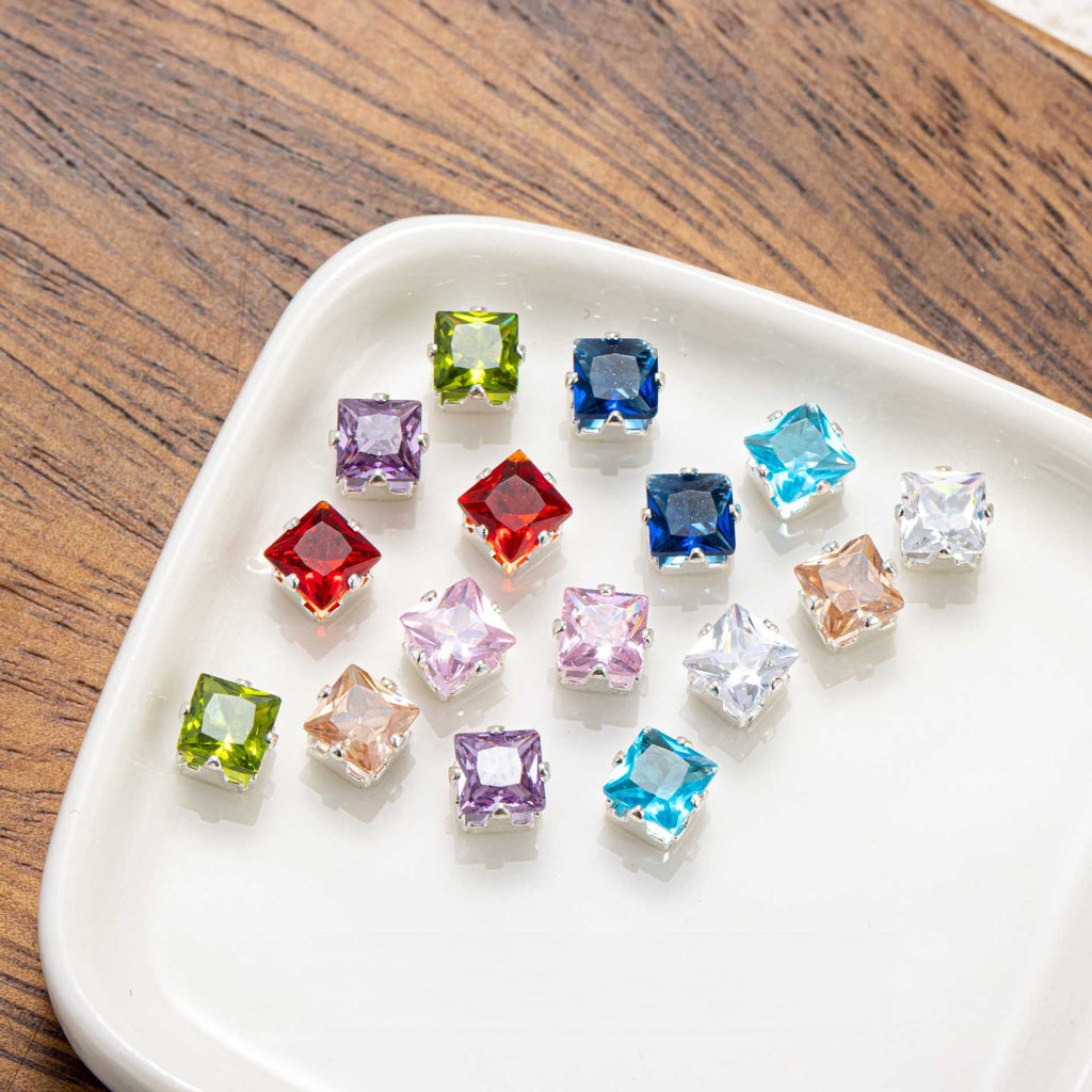 Rectangle Cat Eye & Square Zirconia Bracelet DIY Kit