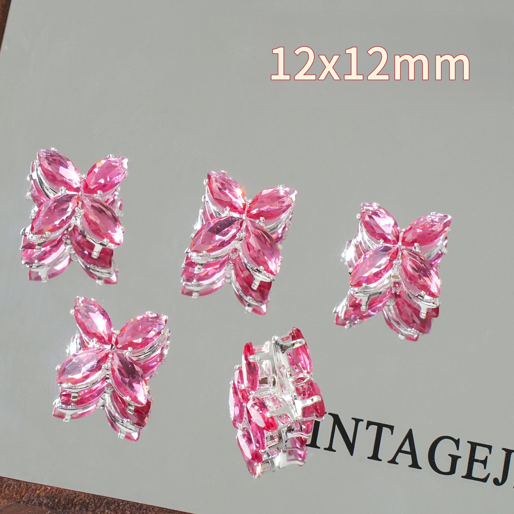 Colorful Zircon Spacer Beads – Bow & Flower DIY Jewelry