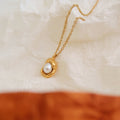 Natural Freshwater Pearl Necklace – 18K Gold Titanium Steel Clavicle Chain