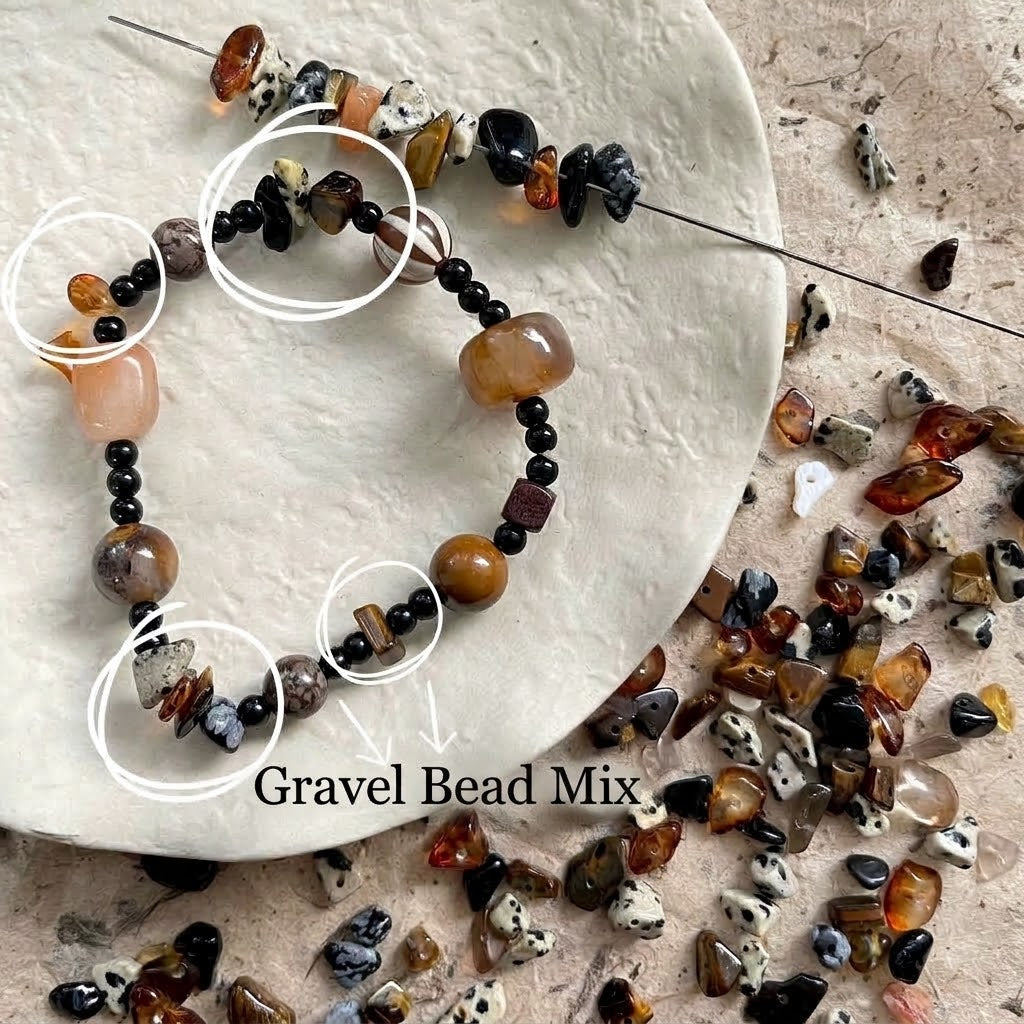 Autumn Maillard Mixed Natural Gravel Beads | 10g Pack (~40 pcs) for DIY Jewelry Making