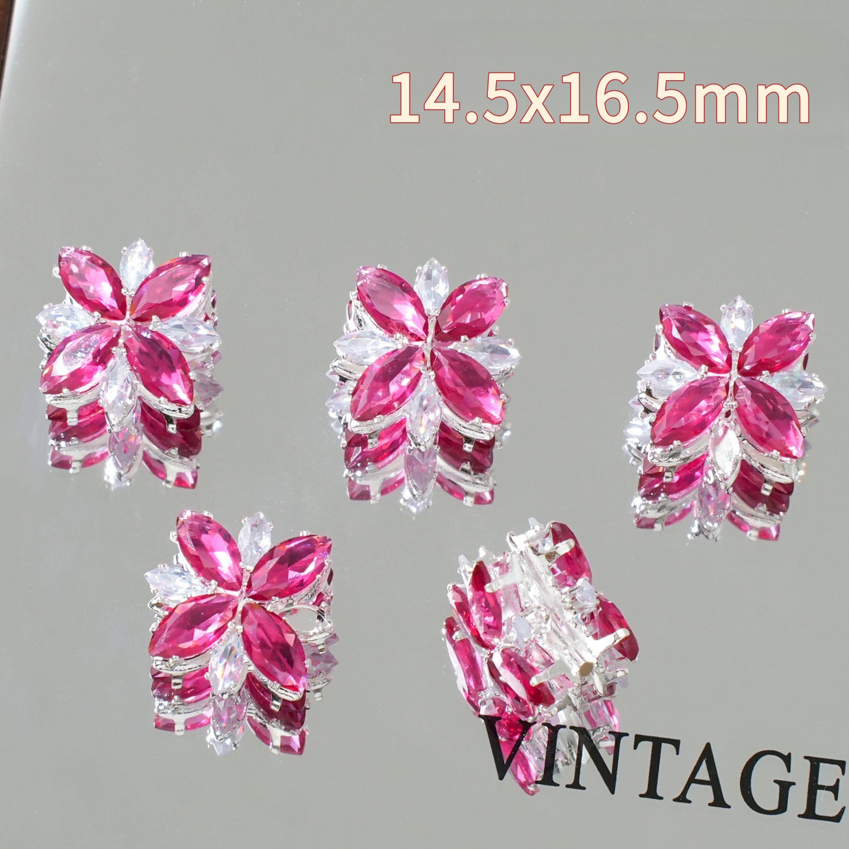 Colorful Zircon Spacer Beads – Bow & Flower DIY Jewelry
