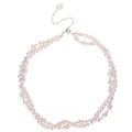 Double-Layer Natural Baroque Freshwater Pearl Necklace with Sterling Silver Clasp by CC Jewelry