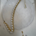 DIY Glass Pearl & Gold Bead Bracelet Kit – Vintage Minimalist Style