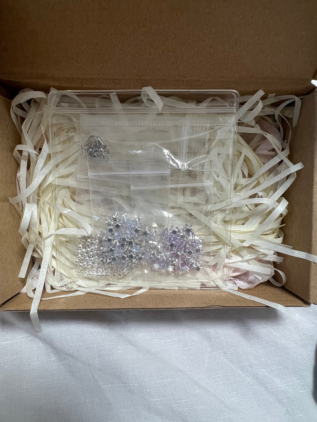 The Starburst Bliss DIY Bracelet Kit | Purple & Clear Zircon Stars #003