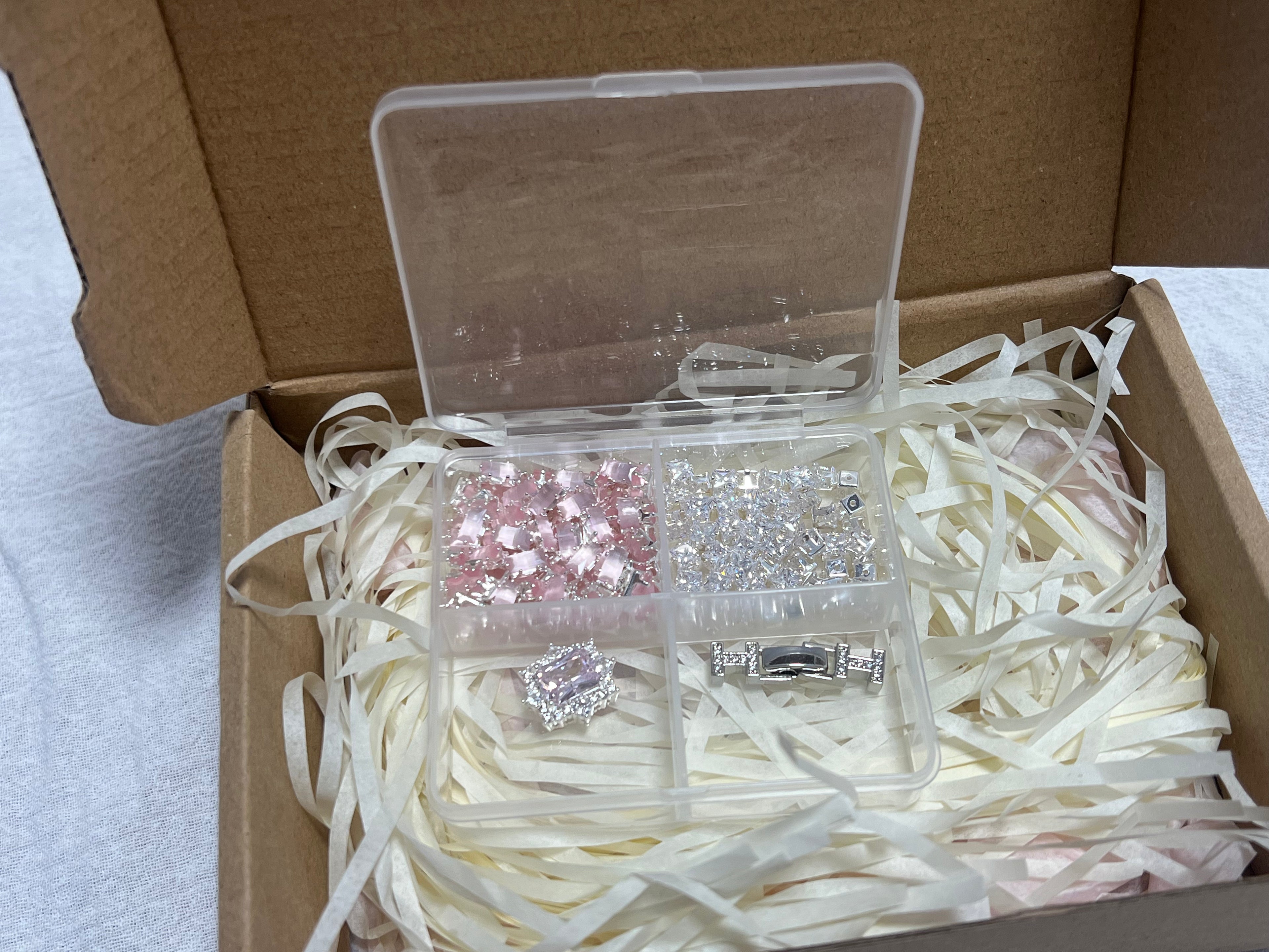 Rectangle Cat Eye & Square Zirconia Bracelet DIY Kit