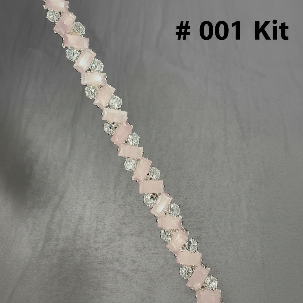 Rectangle Cat Eye & Square Zirconia Bracelet DIY Kit