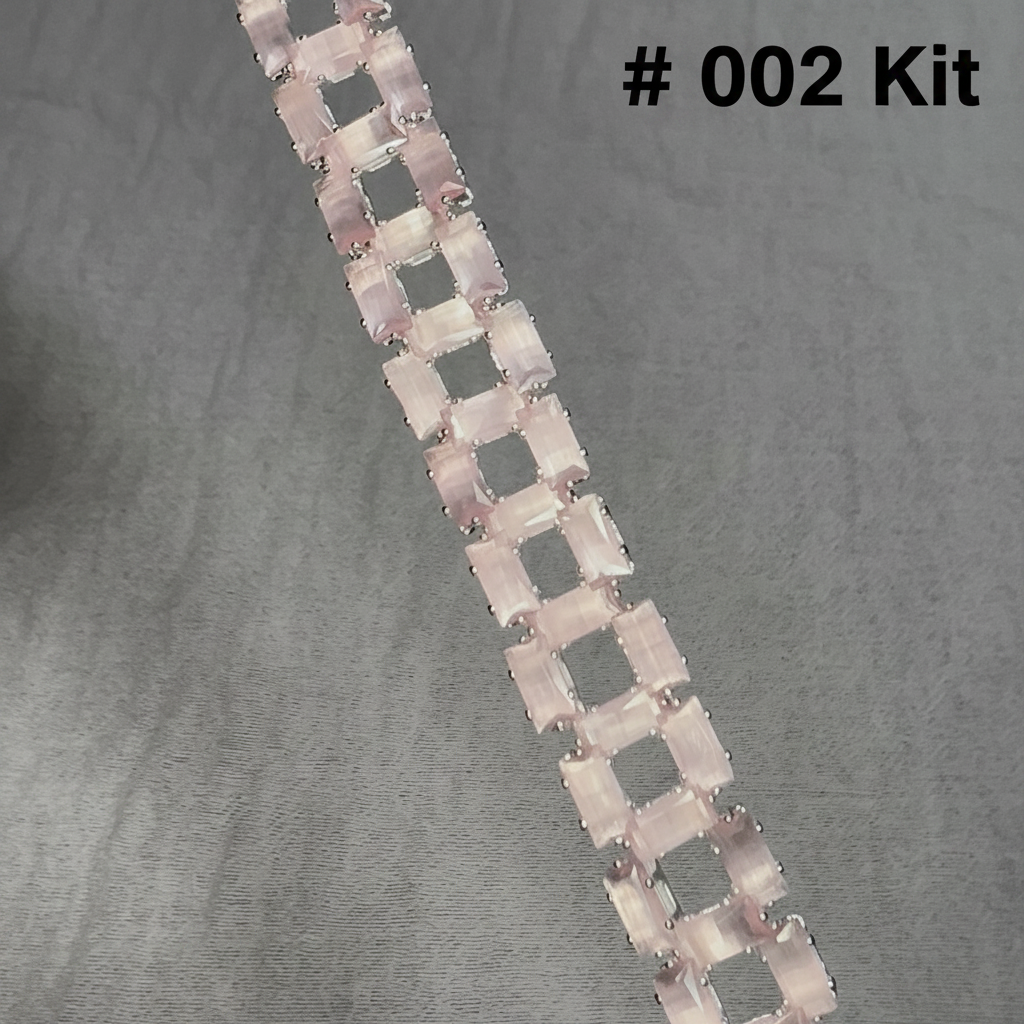 Rectangle Cat Eye & Square Zirconia Bracelet DIY Kit