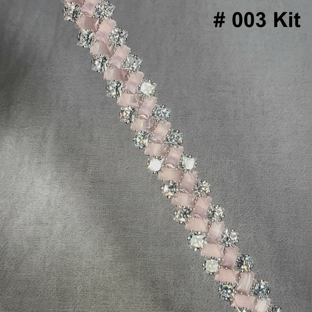 Rectangle Cat Eye & Square Zirconia Bracelet DIY Kit