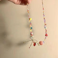 Whimsical Mixed Charm Beaded Necklace | Y2K Cottagecore Handcrafted Style