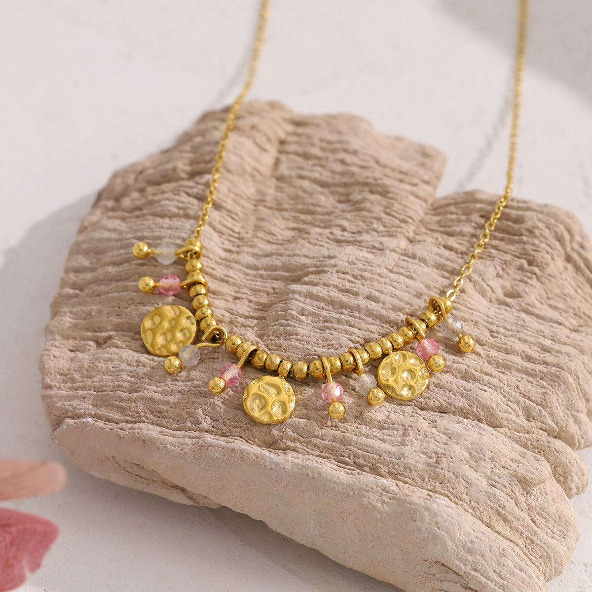 Waterproof and tarnish-free natural stone pendant necklaces layering essential