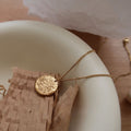 Titanium Steel Lion Coin Pendant Necklace – Vintage Embossed Clavicle Chain