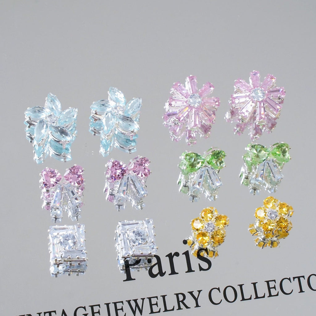 Colorful Zircon Spacer Beads – Bow & Flower DIY Jewelry