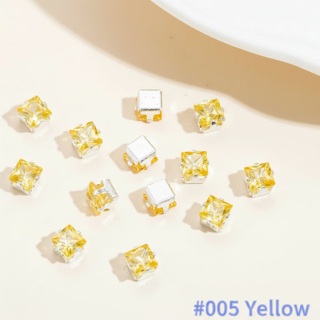 Cubic Zirconia Prong Setting Beads – Color-Fast DIY Jewelry Starter Kit (50 pcs)