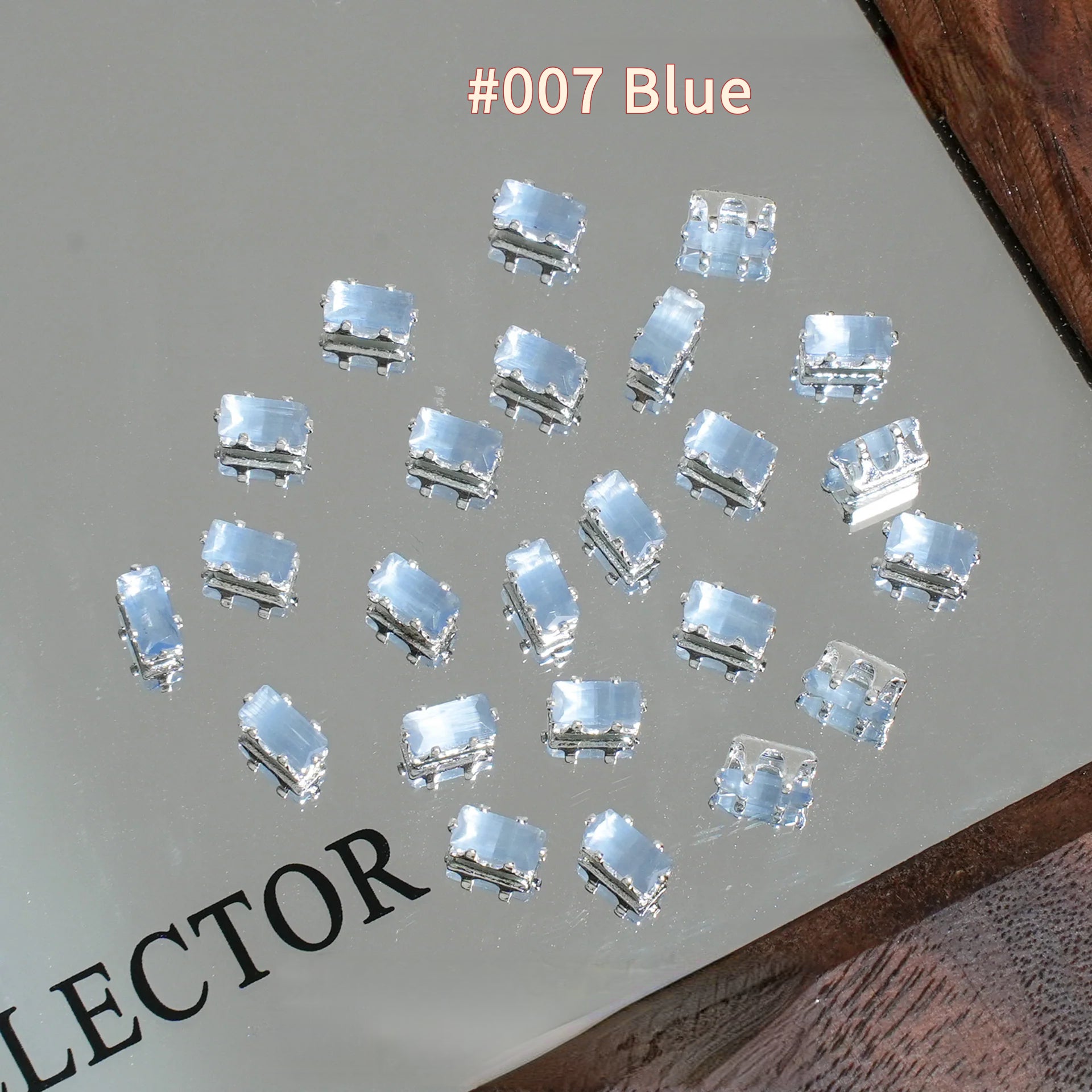 Rectangular Cat Eye Zircon Beads – 18K Color-Fast DIY Bracelet & Necklace Supplies (30 pcs)