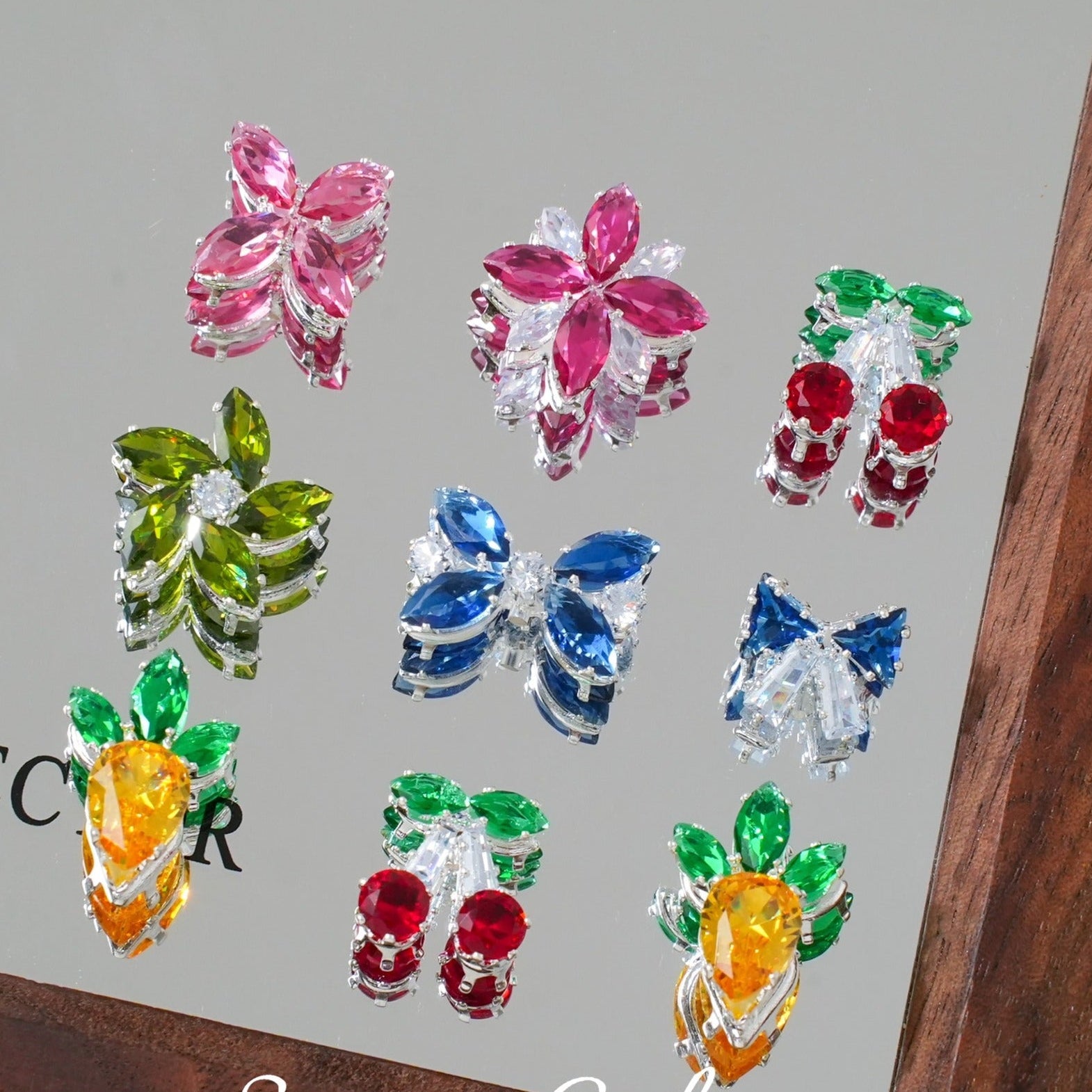 Colorful Zircon Spacer Beads – Bow & Flower DIY Jewelry