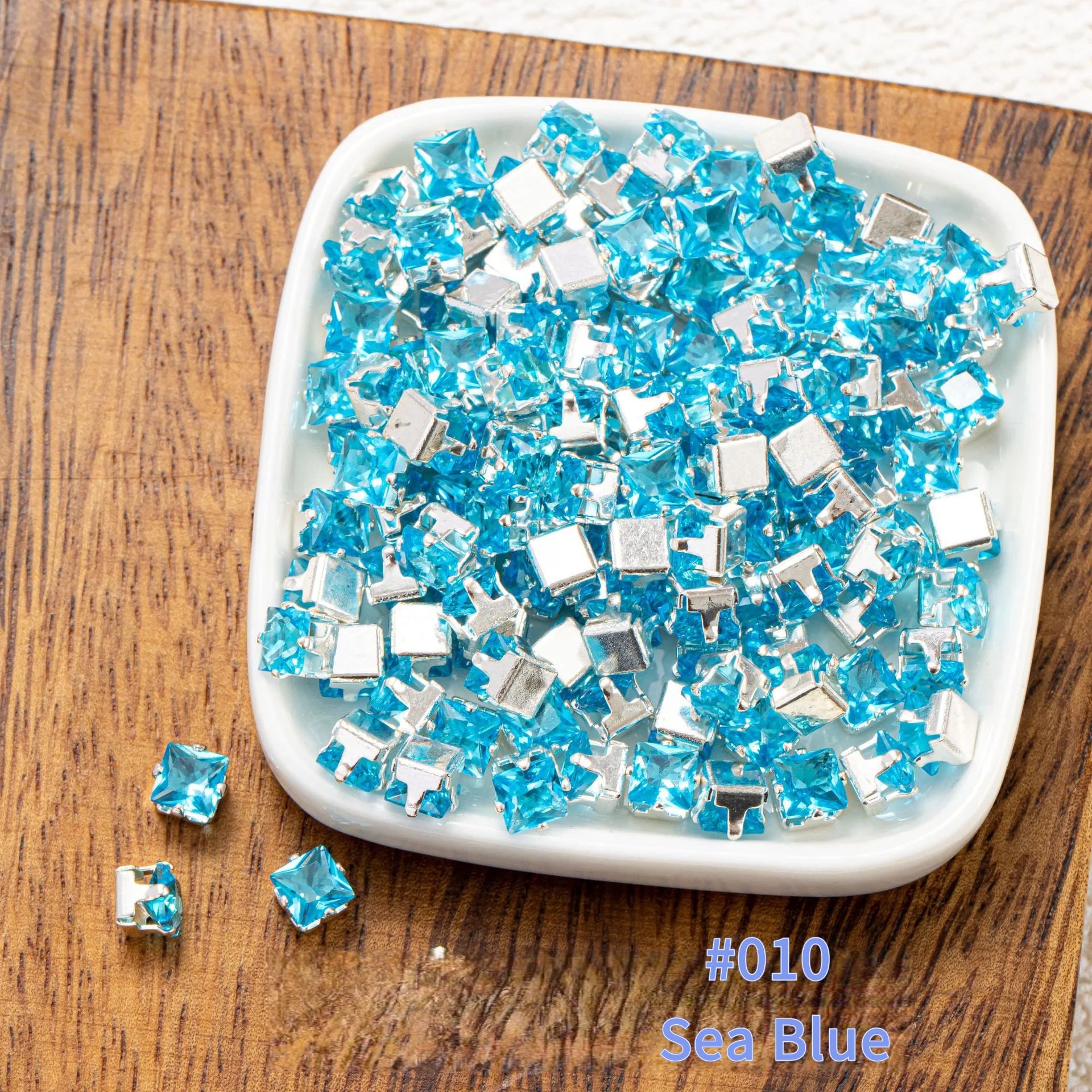 Cubic Zirconia Prong Setting Beads – Color-Fast DIY Jewelry Starter Kit (50 pcs)