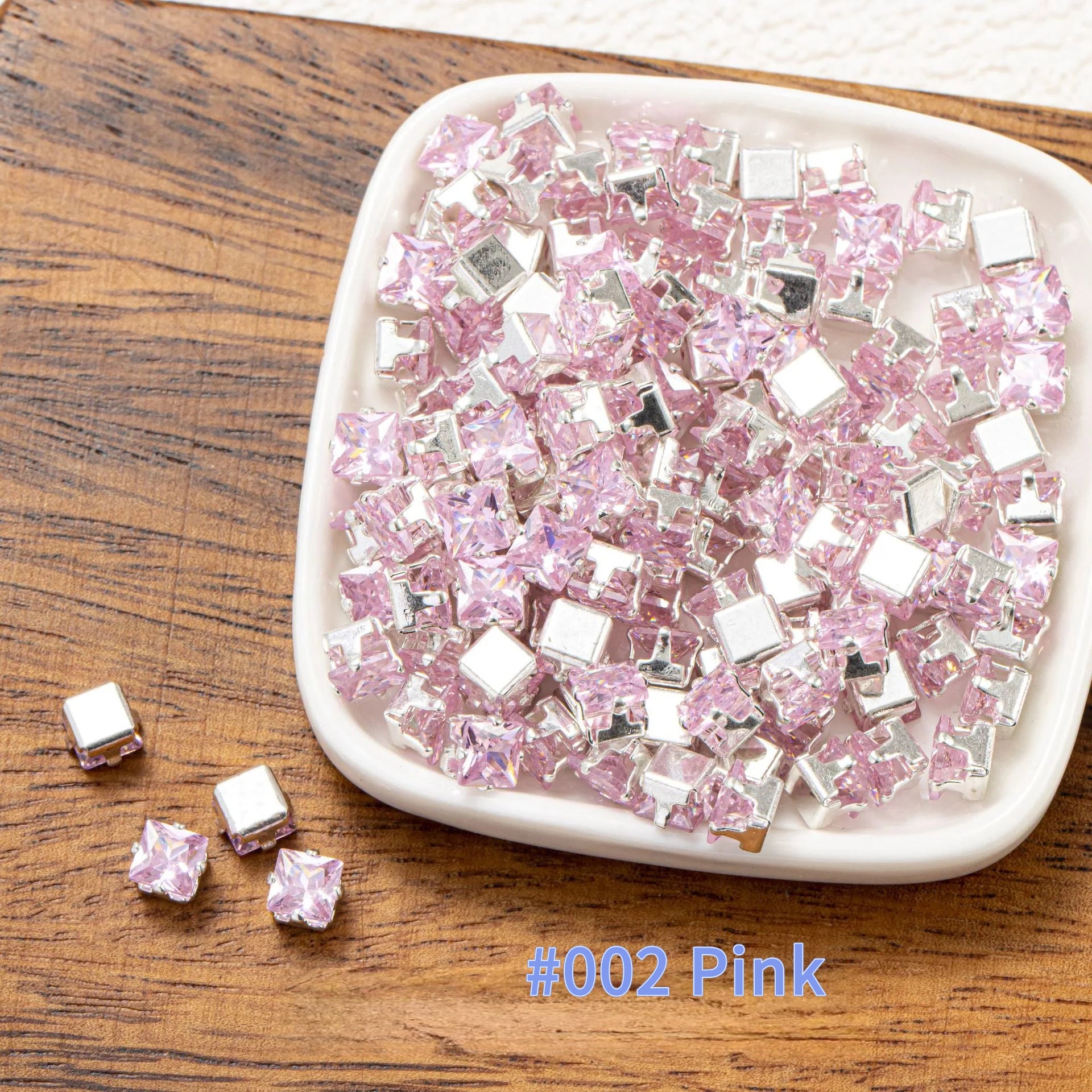 Cubic Zirconia Prong Setting Beads – Color-Fast DIY Jewelry Starter Kit (50 pcs)