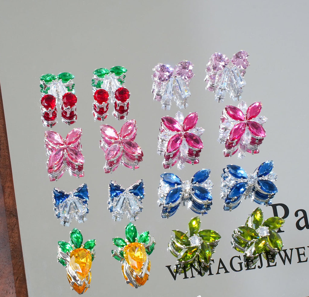 Colorful Zircon Spacer Beads – Bow & Flower DIY Jewelry