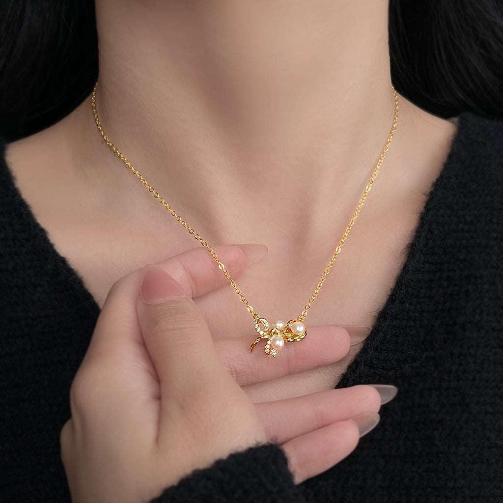 Sweet romantic light luxury pearl jewelry gift for her - CC Jewelry