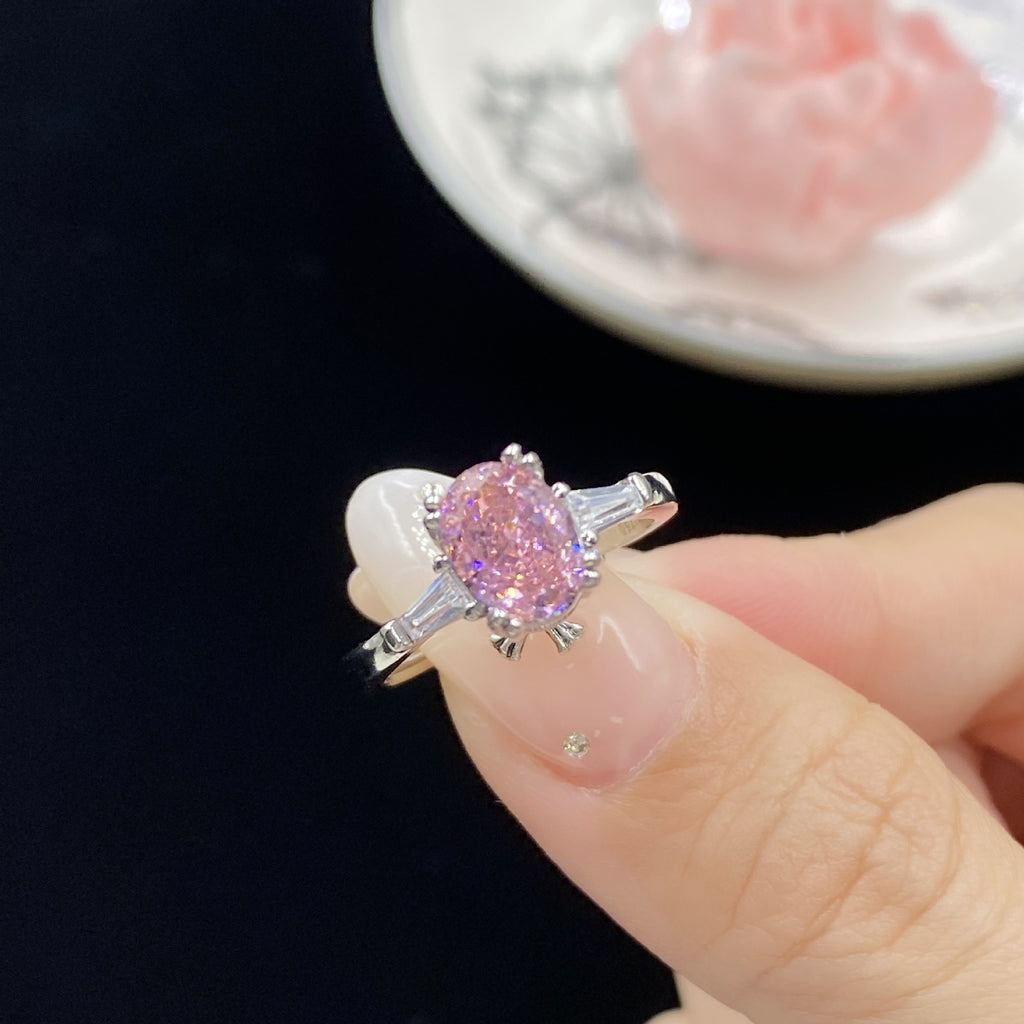 color-changing purple zircon ring with adjustable open band design